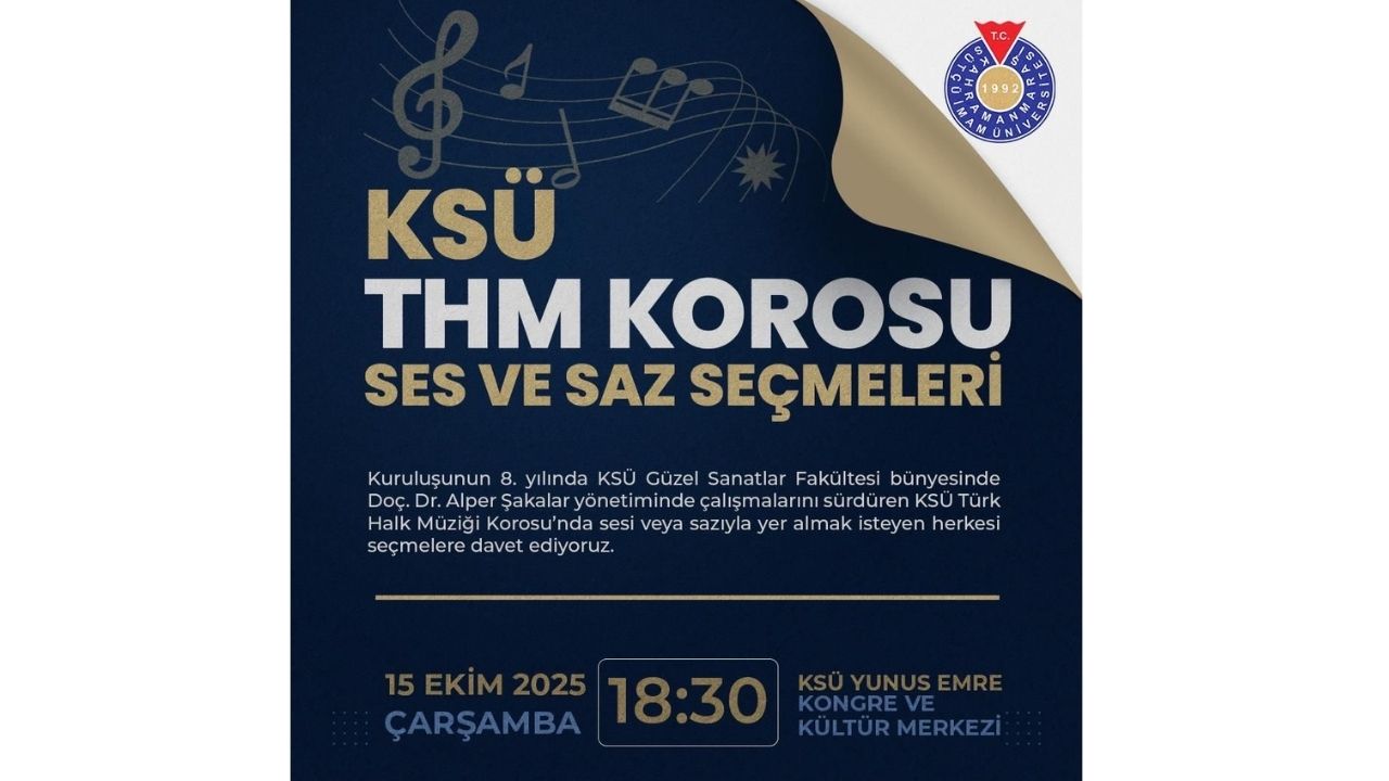 Kahramanmaraş’ta Ksü Türk Halk Müziği Korosu Yeni Yeteneklerini Arıyor (1)