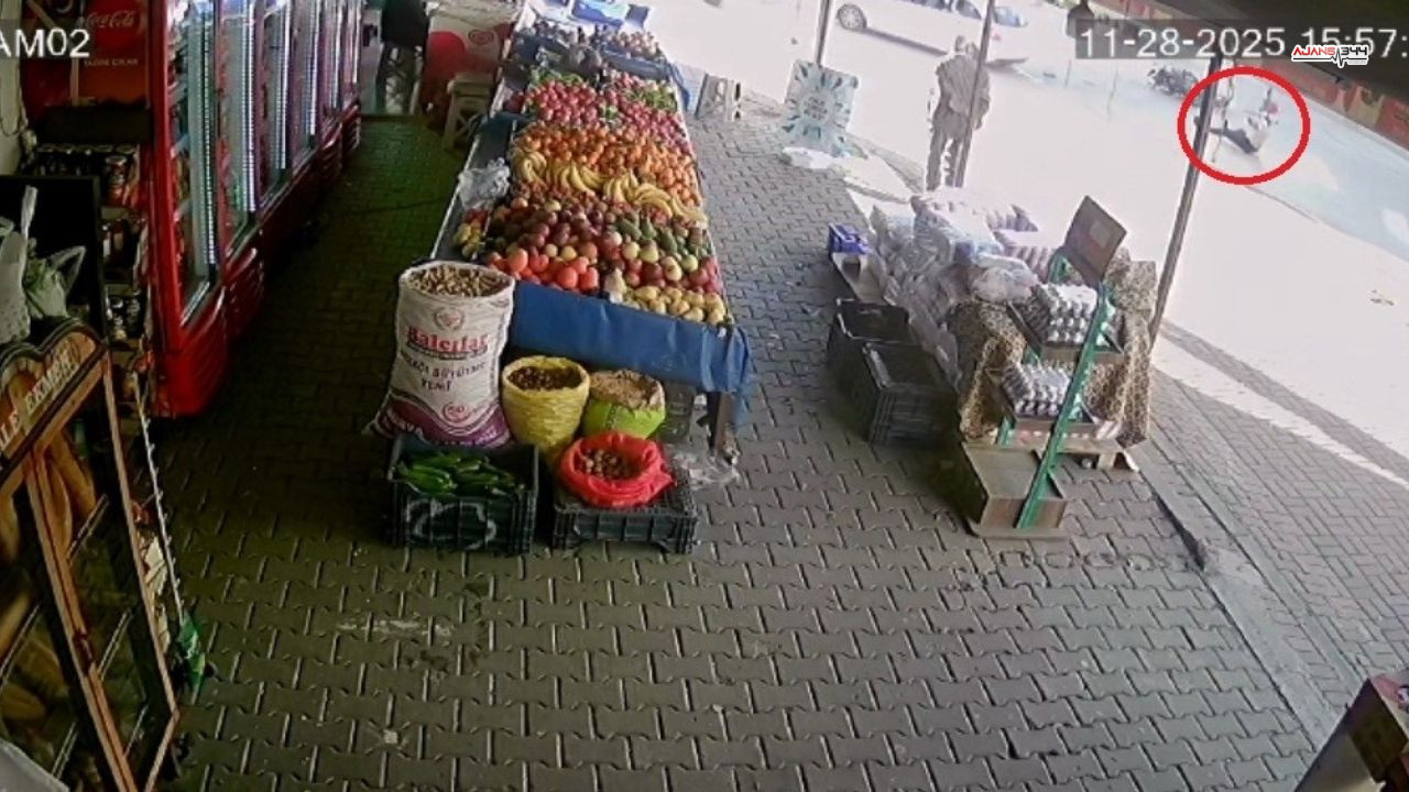 Hızla Gelenen Motor Arabaya Çarptı Ajans344 (2)