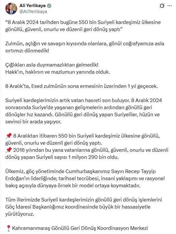 Kahramanmaras Oncu Sehir Oldu 550 Bin Suriyeli Geri Dondu 2