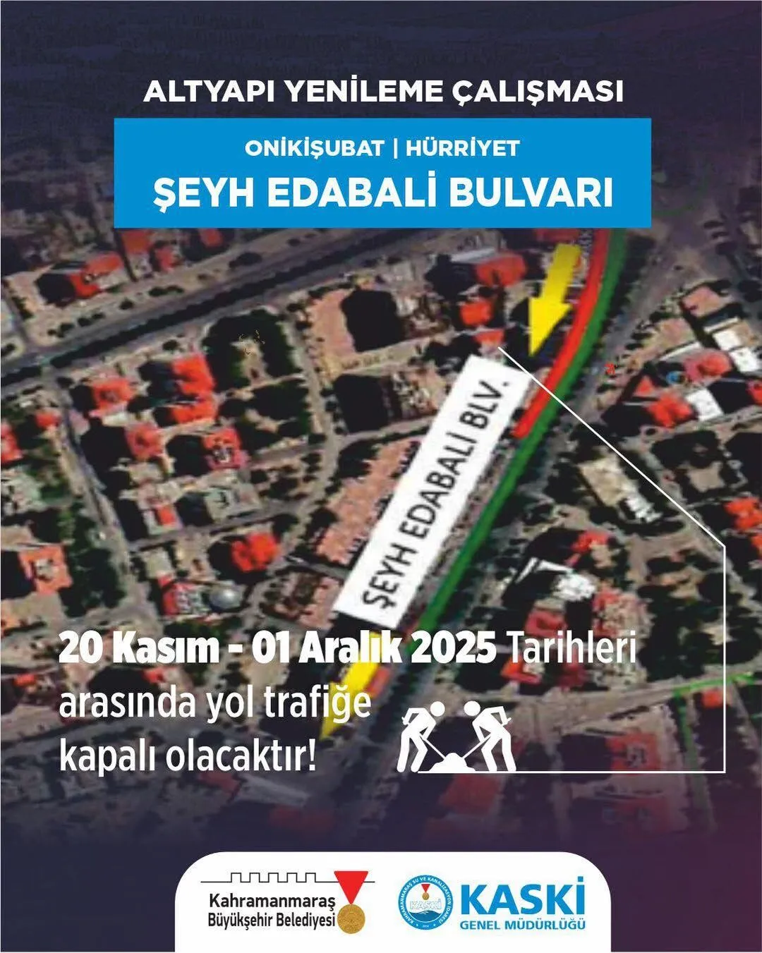 Kahramanmarasta Altyapi Ve Asfalt Calismalari Nedeniyle Onemli Yollar Trafige Kapatildi 2