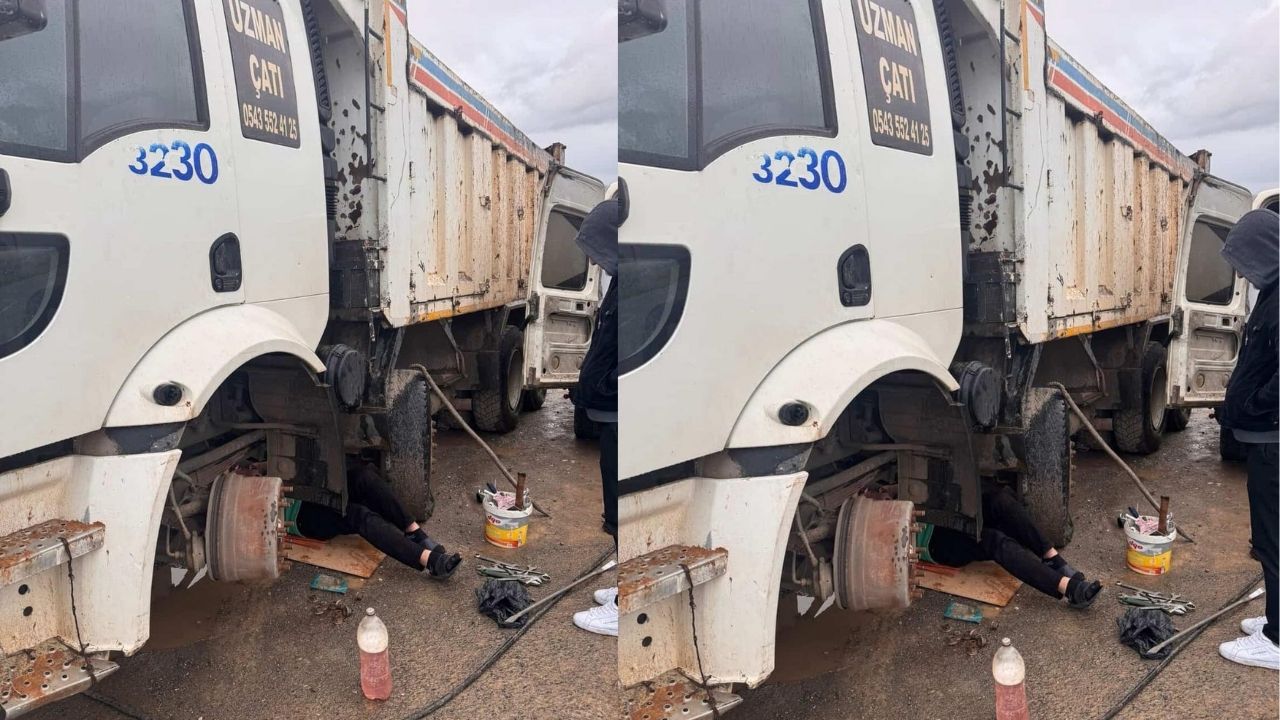 Kahramanmaraş'ta Otoyolda Park Halindeki Araca Sabotaj; 8 Lastik Bıçakla Kesildi (1)