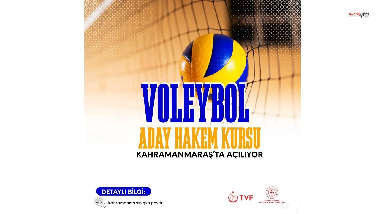 Kahramanmaraş'ta Voleybol Aday Hakem Kursu Başvuruları Başladı