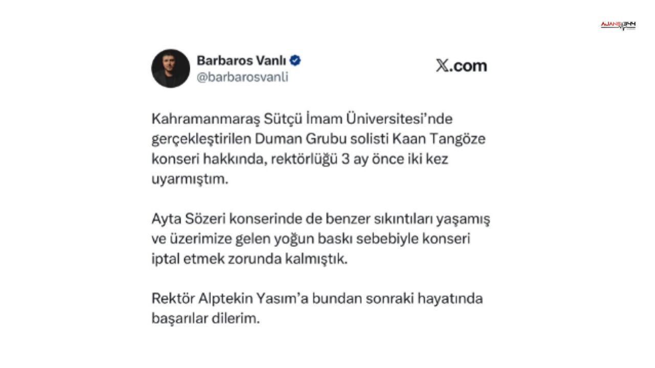 Ksü Konser Krizinde Yeni Gelişme Vanlı Yönetim Yalan Söylüyor Uyardık!