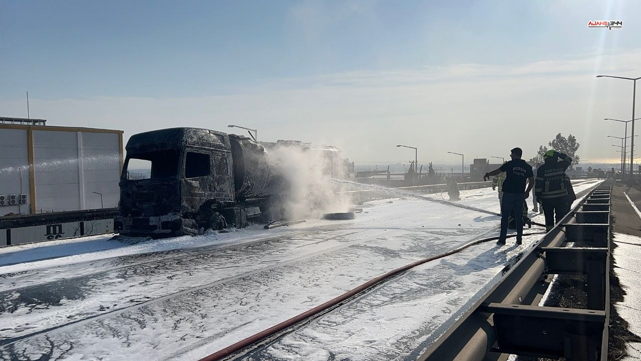 Mazot Yüklü Tır Alev Aldı Ajans344 (1)