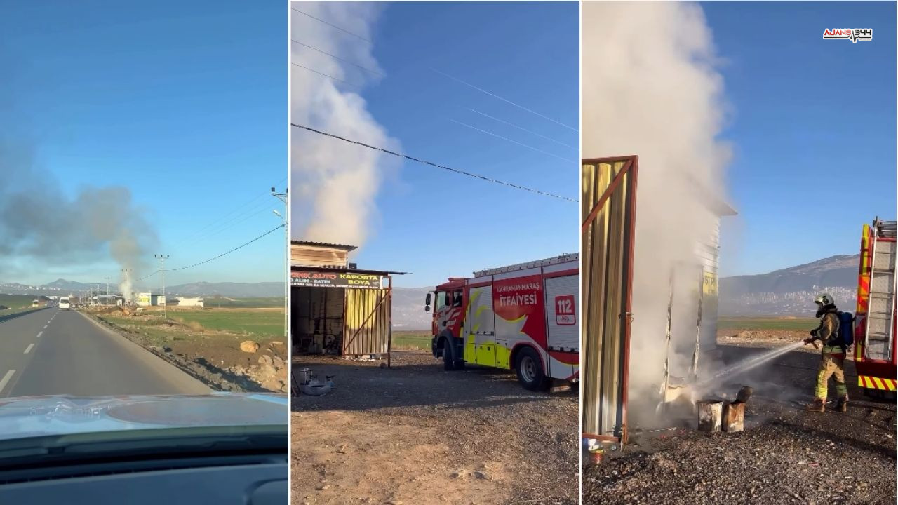 Kahramanmaraş'ta Iş Yeri Yangını Kontrol Altına Alındı