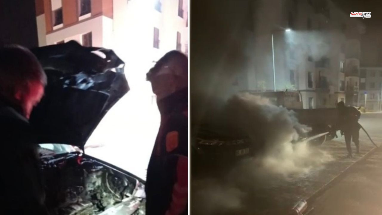 Park Halindeki Araçta Yangın Ajans344 (1)