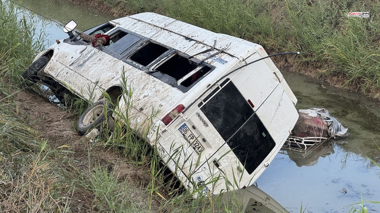 Tarım Işçilerini Tasıyan Minübüs Sarampole Uçtu Ajans344 (2)
