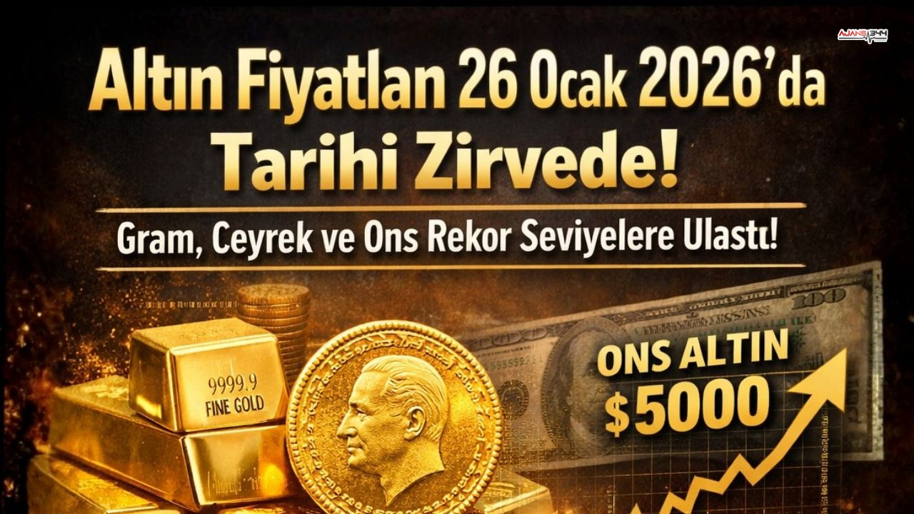 Altın Fiyatları Tarihi Zirvede: Gram, Çeyrek ve Ons Rekor Seviyelere Ulaştı
