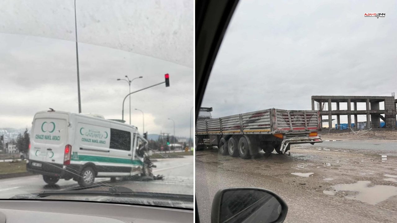 Gaziantep Yolunda Cenaze Nakil Aracı Tıra Çarptı