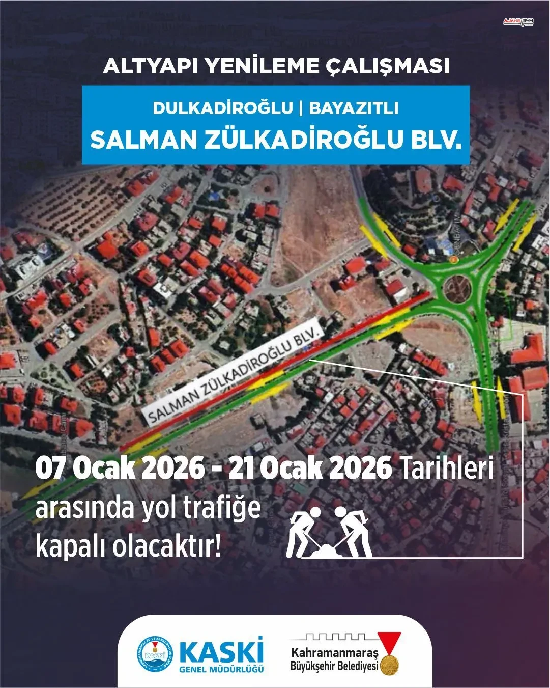 Kahramanmarasta Bazi Yollar 21 Ocaka Kadar Trafige Kapali 1