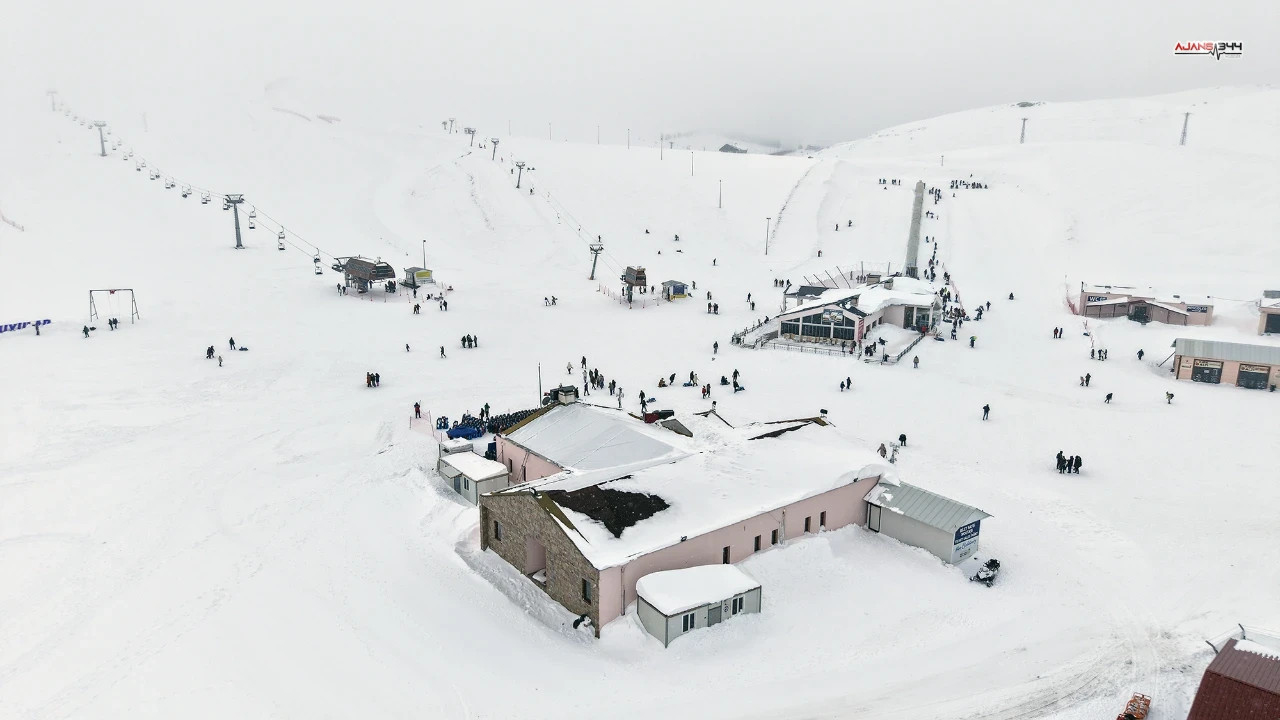 Kahramanmaraş’ta Yedikuyular Kayak Merkezi’ne Yoğun Hafta Sonu İlgisi (2)