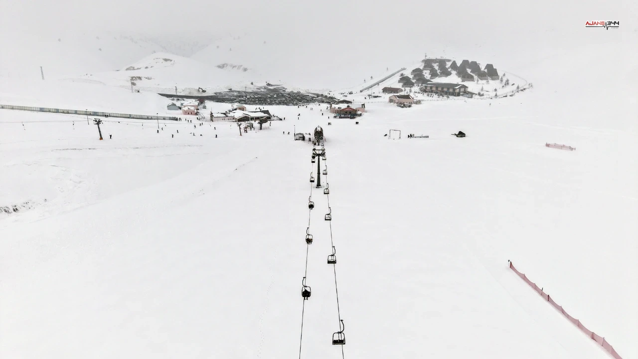 Kahramanmaraş’ta Yedikuyular Kayak Merkezi’ne Yoğun Hafta Sonu İlgisi (3)