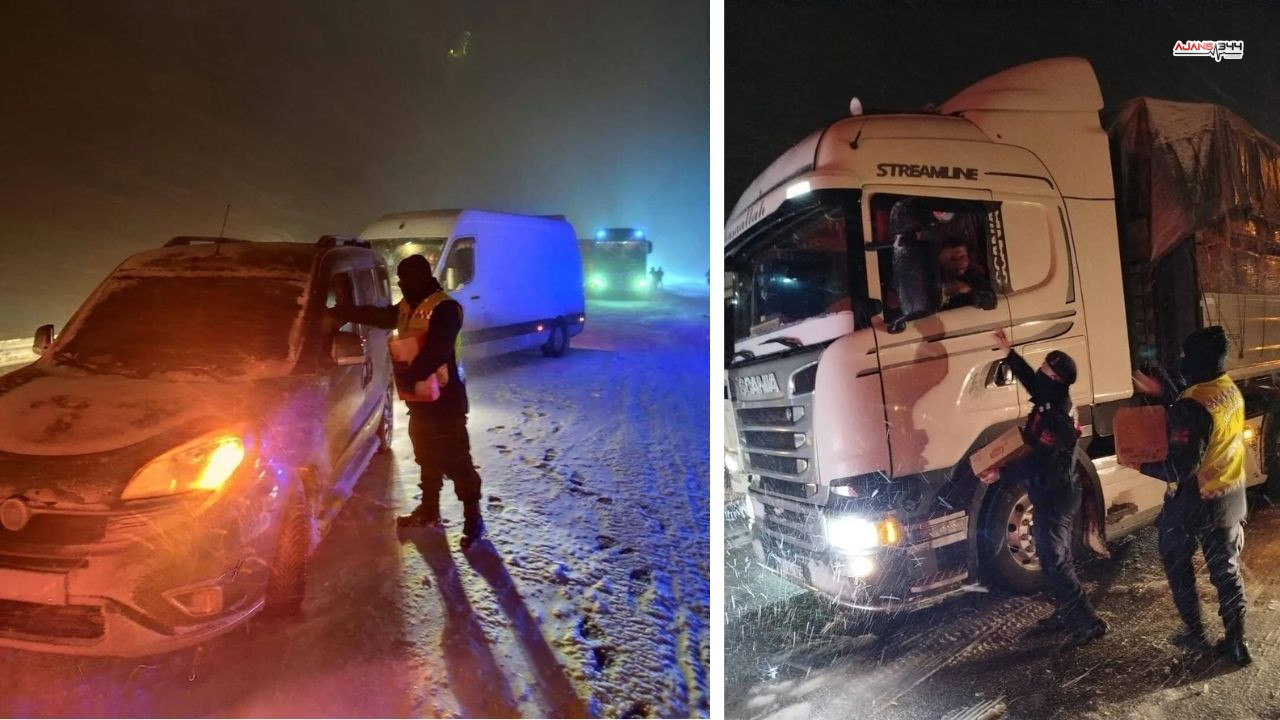 Kar Yağışı Nedeniyle Yolda Kalanlara Destek