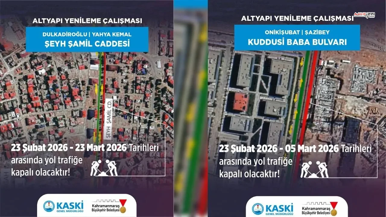 Kahramanmarasta Bu Yol 1 Ay Kapali Olacak