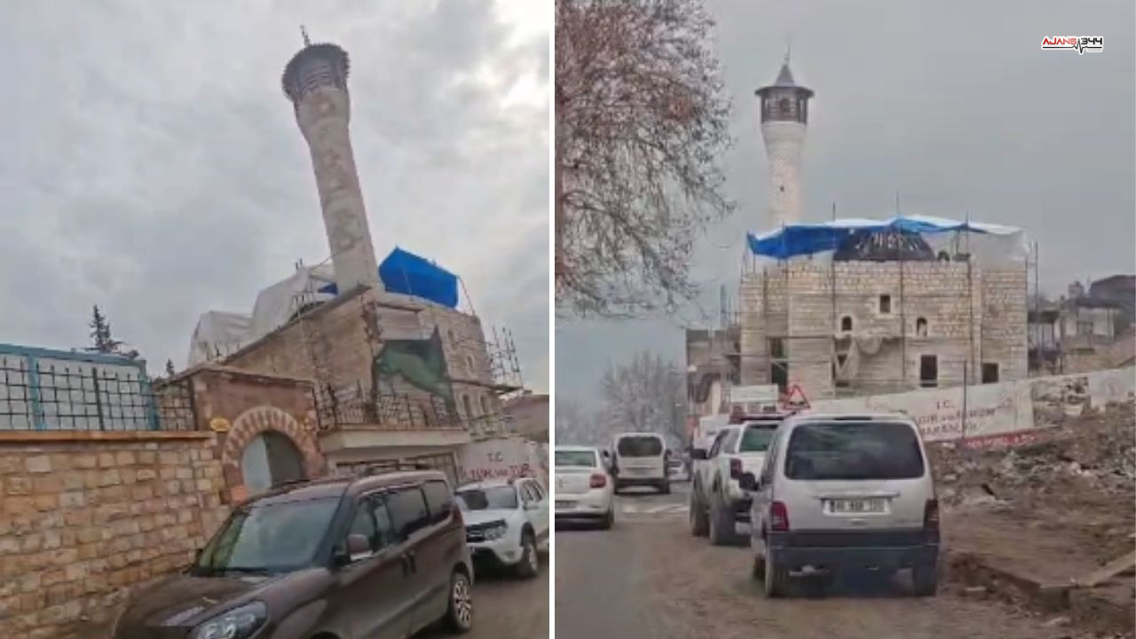 Şekerli Camii’nde Hava Şartlarına Rağmen Hummalı Çalışma