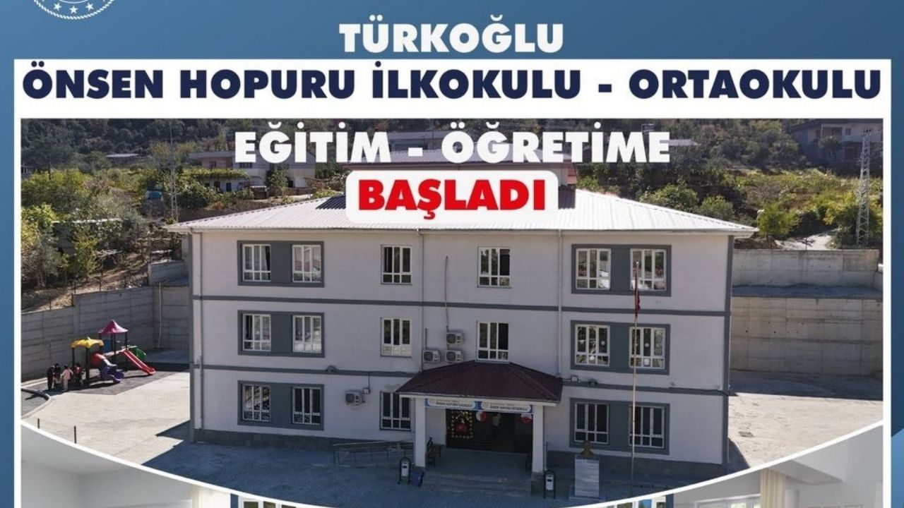 Türkoğlu'na Eğitim Müjdesi: 8 Derslikli Modern Okul Açıldı
