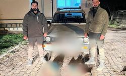 Kahramanmaraş'ta farla tavşan avında yakalanan şahısların otomobiline el konuldu