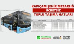 Büyükşehir, Kapıçam Mezarlığı İçin Ücretsiz Seferleri Duyurdu