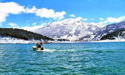 Kahramanmaraş Adatepe Barajından kış manzaraları