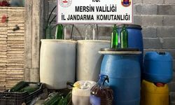 Mersin'de 640 litre sahte içki ele geçirildi