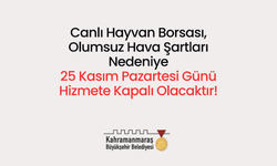 Canlı Hayvan Borsası, Pazartesi Günü Kapalı Olacak!