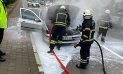 Kahramanmaraş’ta Otomobil Yangınını İtfaiye Söndürdü