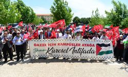 KSÜ’de Gazze İçin Yürüyüş Düzenlendi