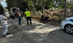 Kontrolden Çıkan Motosiklet Devrildi, Sürücü Yaralandı