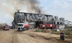 Pamuk Fabrikası Deposunda Yangın, Ekipler Müdahale Ediyor