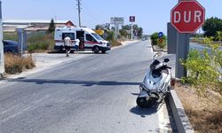 Tali Yola Giren Otomobil Motosikletle Çarpıştı: 1 Yaralı