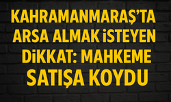 Kahramanmaraş'ta arsa almak isteyen dikkat: Mahkeme satışa koydu