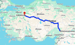 Kahramanmaraş Eskişehir arası kaç km?