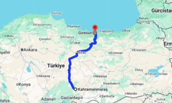 Kahramanmaraş Giresun arası kaç km?