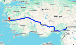 Kahramanmaraş İzmir arası kaç km?