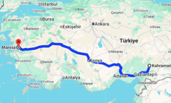 Kahramanmaraş Manisa arası kaç km?