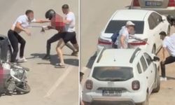 Kahramanmaraş’ta Trafikte Motokuryeye Saldırı Kameraya Yansıdı