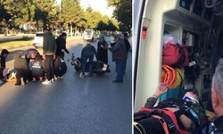 Ana Yola Çıkarken Panikleyen Motosikletli Kaza Yaptı