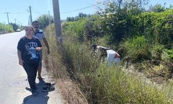 Araç Sulama Kanalına Uçtu, Yaralanan Olmadı