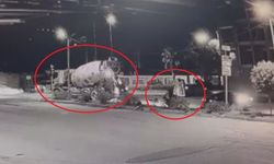 Beton Mikseri Motosikleti Ezdi, Sürücü Son Anda Kurtuldu