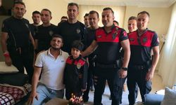 DMD Hastası Miraç’a Polislerden Unutulmaz Doğum Günü Sürprizi