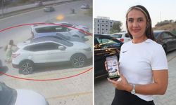 El Freni Unutulan Araç Kadının Müdahalesiyle Kontrol Altına Alındı