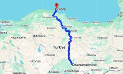 Kahramanmaraş Sinop arası kaç km?