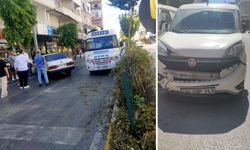 Kırmızı ışık ihlali maddi hasarlı kazaya yol açtı
