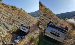 Şarampole Devrilen Otomobilde 3 Kişi Yaralandı