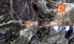 Kahramanmaraş'taki Dev Türk Bayrağı Uzaydan Görüntülendi