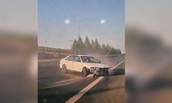 Kontrolden Çıkan Araç Bariyerlere Çakıldı