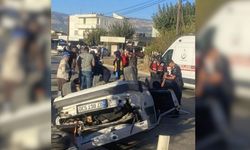 Sürücü Hakimiyeti Kaybetti, Araç Takla Atarak Hurdaya Döndü
