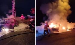 Otomobilde Çıkan Yangın Korkuttu