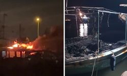 Yıldırım Balıkçı Teknelerini Küle Çevirdi