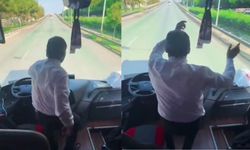 Antalyaspor taraftar otobüsünün şoförü seyir halindeyken ayağa kalktı